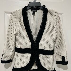 White House Black Market Black and White Women's Blazer
